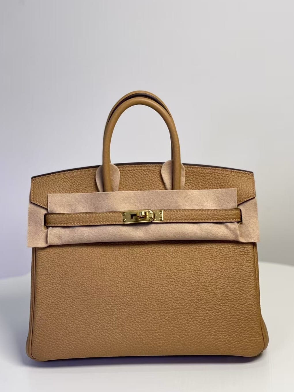 Hermès Birkin 25 Biscuit Togo Leather Handbag Gold Hardware