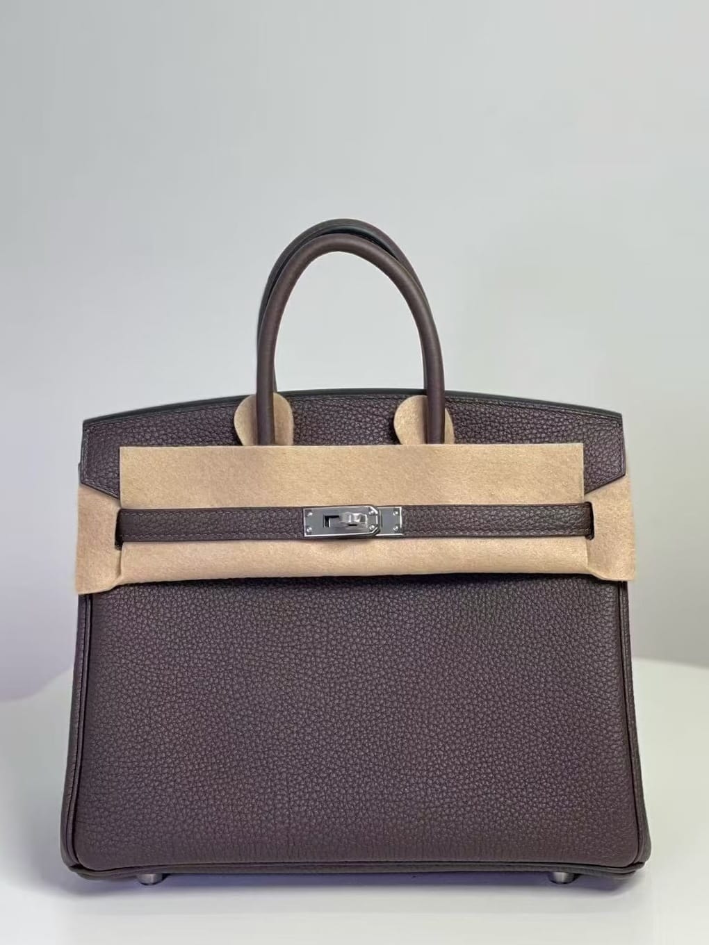 Hermès Birkin 25 Ebony Togo Leather Handbag Palladium Hardware
