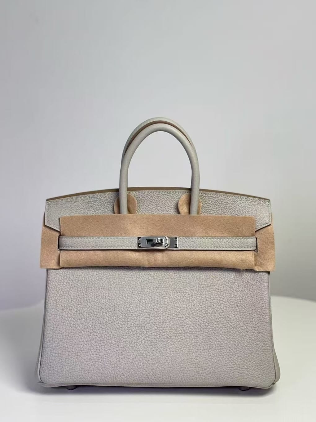 Hermès Birkin 25 Pearl Grey Togo Leather Handbag Palladium Hardware