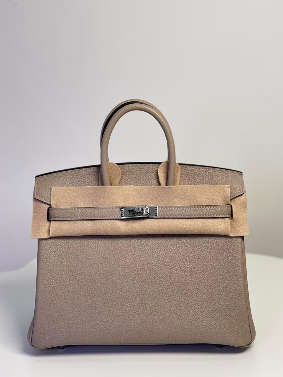 Hermès Birkin 25 Gris Asphalt Togo Leather Handbag Palladium Hardware