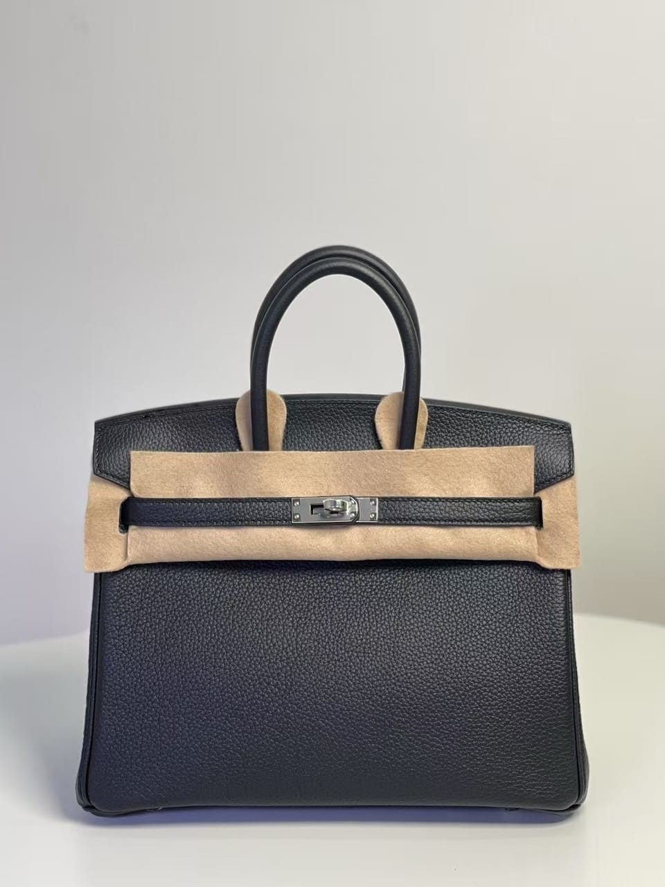 Hermès Birkin 25 Black Togo Leather Handbag Palladium Hardware